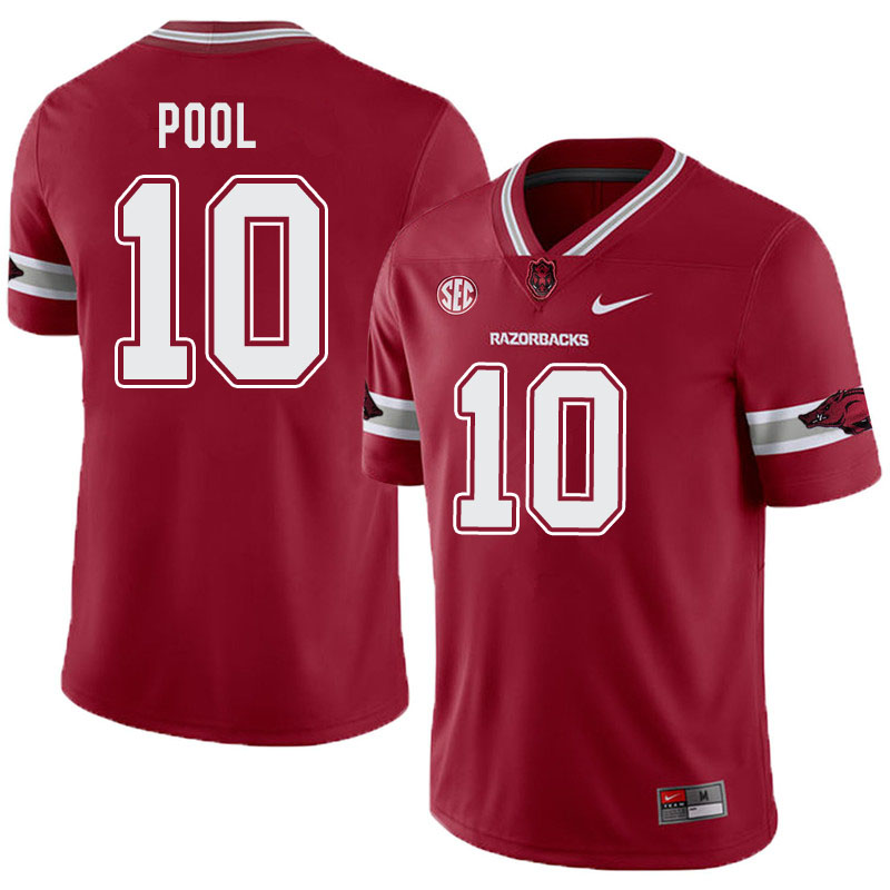 Men #10 Bumper Pool Arkansas Razorbacks College Football Alternate Jerseys-Cardinal